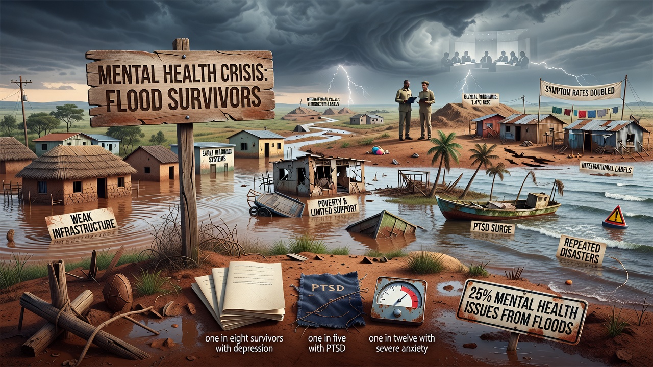 African flood survivors face sharply higher mental health risks, study finds